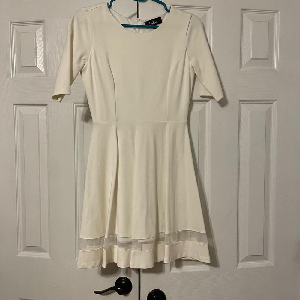 LuLus white swing dress